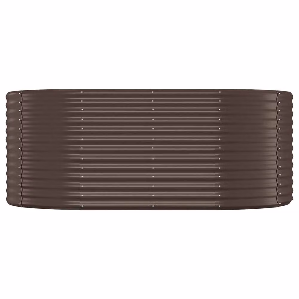 Berkfield Home Garden Powder-coated Steel Raised Bed in Brown, W/D/H: 175 x 100 x 68 cm – 3