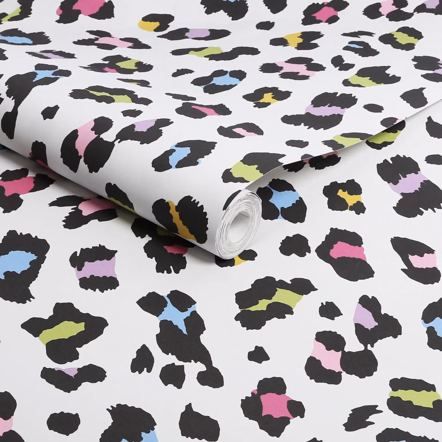 Graham & Brown Envy Big Cat Candyfloss Wallpaper in Pink and Multicolour, W: 52 cm, L: 1000 cm – 3
