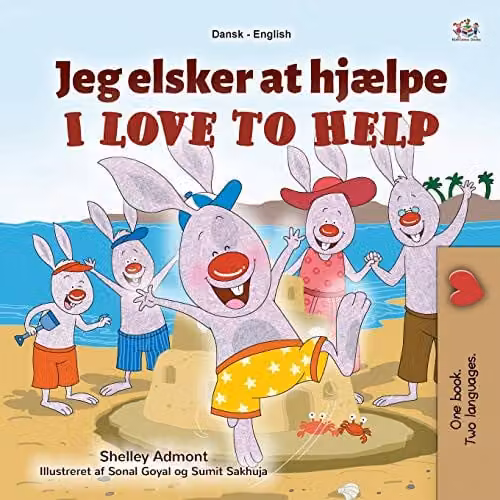 I Love to Help Danish English Bilingual Book for Kids by KidKiddos Books Ltd.