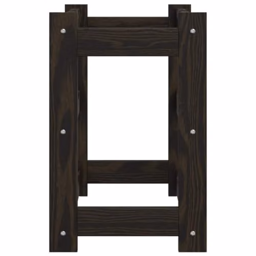 vidaXL Black Solid Pine Wood Wine Rack for 12 Bottles, W/D/H: 43 x 25 x 38 cm – 6