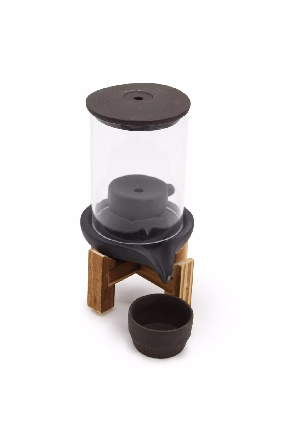 KDMD Teahouse Waterfall Backflow Incense Burner in Dark Brown – 2