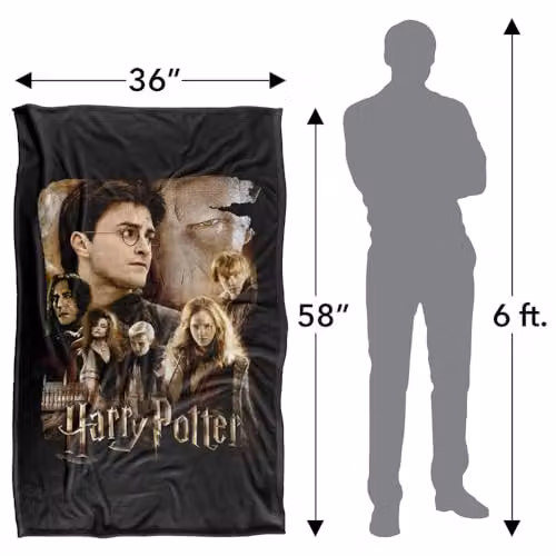 Warner Bros. Harry Potter Worn Poster Super Soft Fleece Throw Blanket, Multicolour, W: 91.44 cm x L: 147 cm – 4