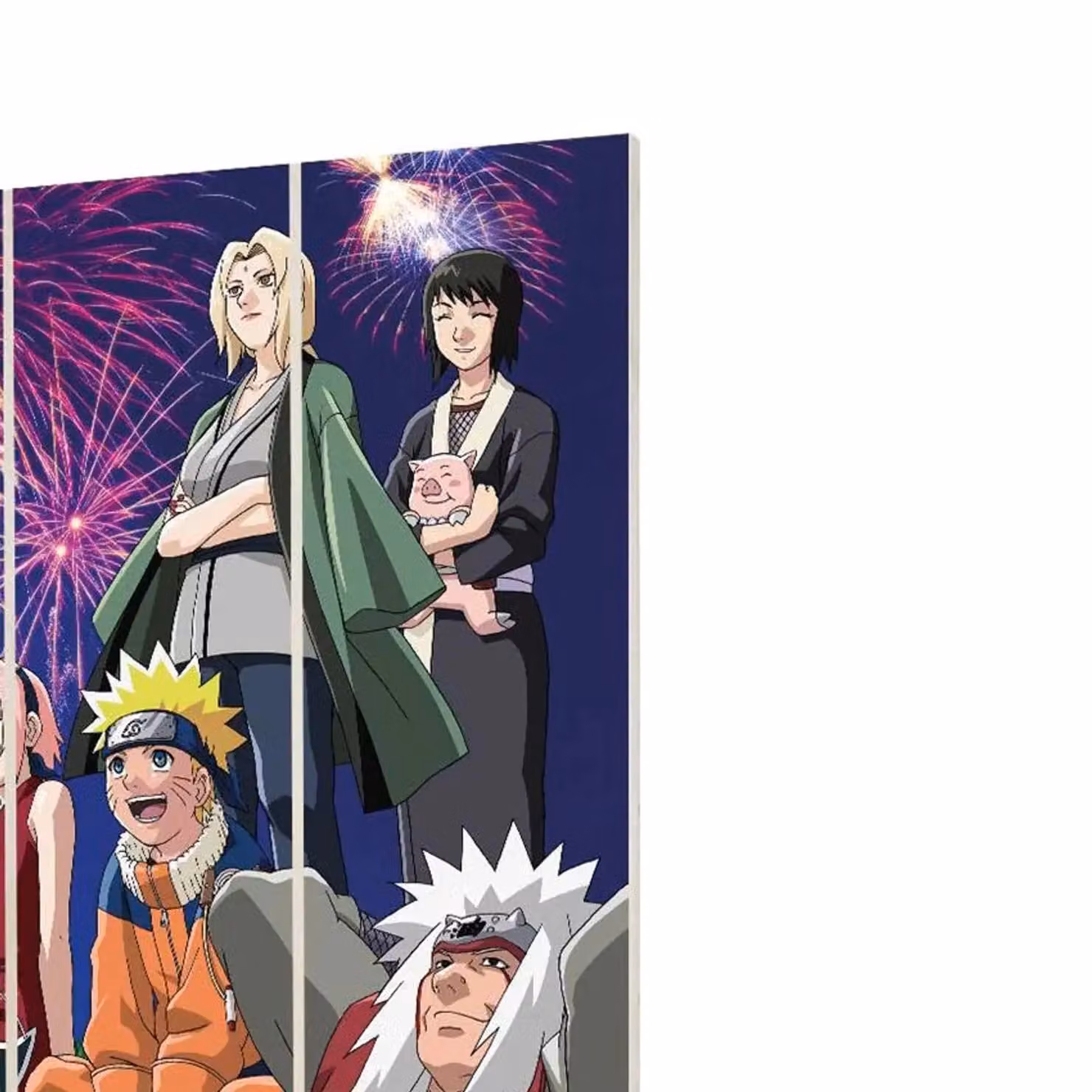Naruto A Time For Celebration Multicolour Wood Illustration Print – 2