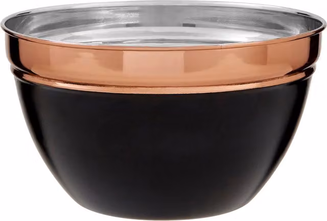 Premier Housewares Prescott Small Round Stainless Steel Mixing Bowl in Anthracite, Copper or Grey – 3