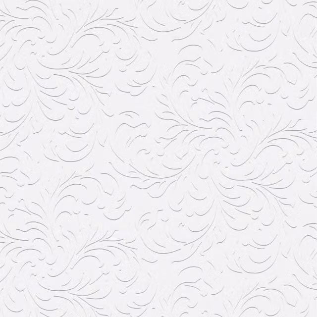 Erismann White Damask Scroll Paintable Floral Abstract Classic Wallpaper Roll