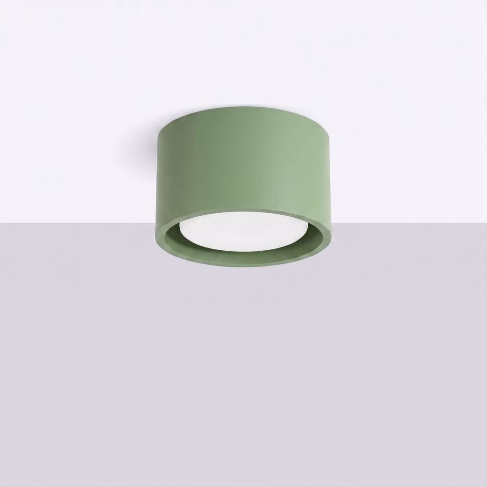 Sollux Lighting minimalist round ceiling lamp in green, W/D/H: 6 x 10 x 10 cm – 2