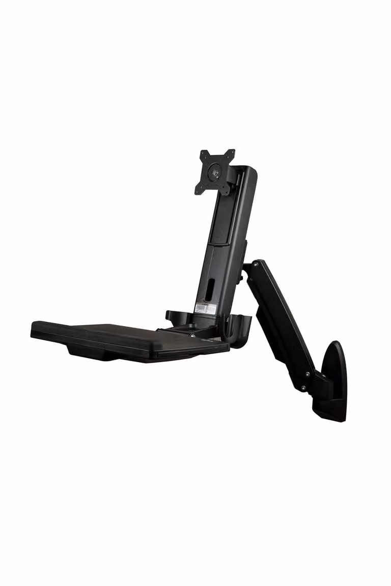 StarTech.com Wall Mounted Articulating Standing Desk in Matt Black