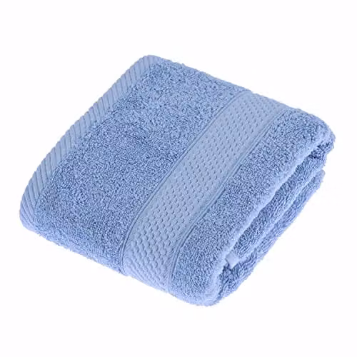 Homescapes Blue Turkish Cotton Hand Towel, 500 GSM, Fluffy and Quick-Drying