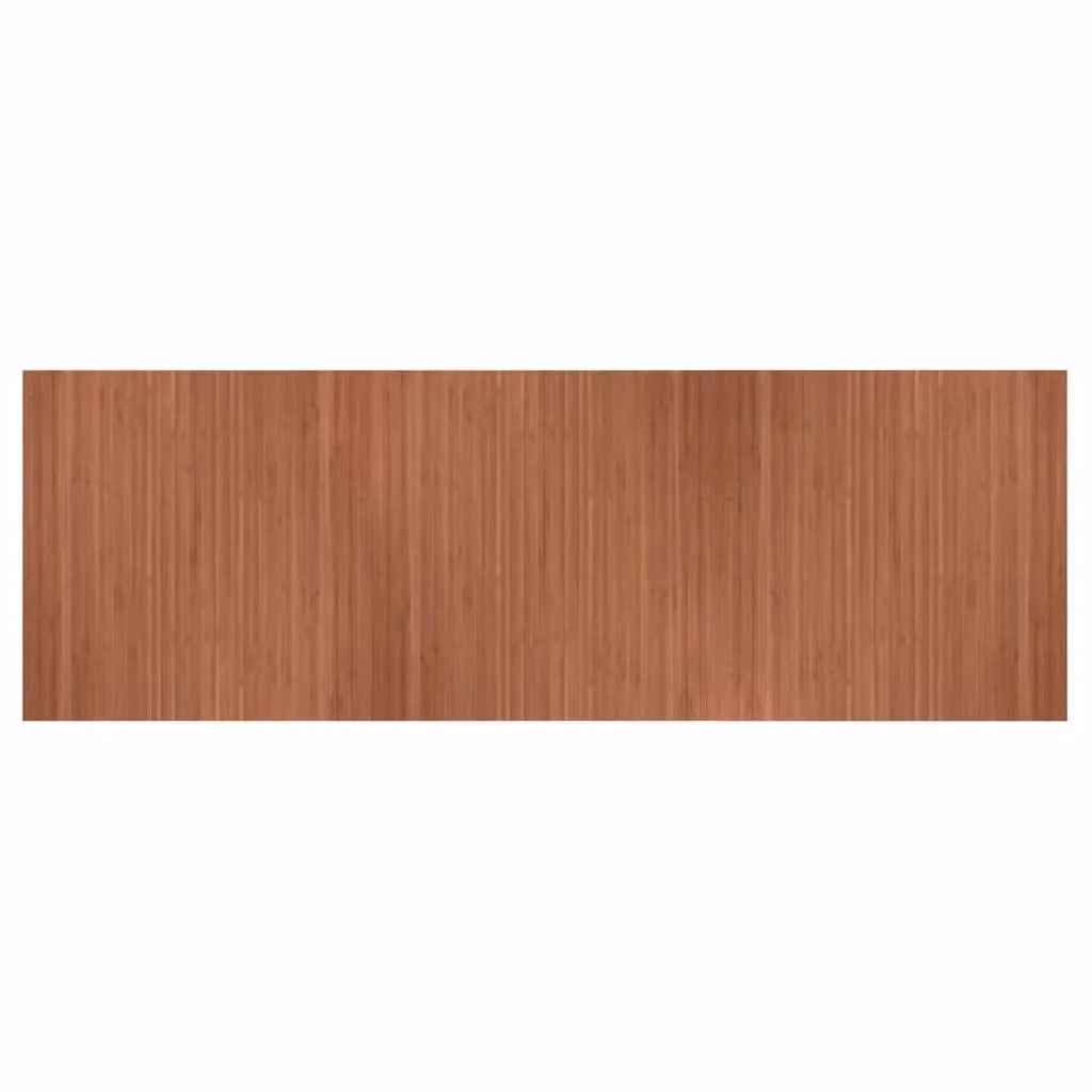Berkfield Home Rectangular Bamboo Rug in Brown, W: 100 cm, L: 300 cm – 1