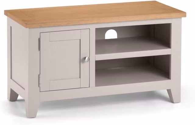Cheshire Premium Kensington TV Unit in Elephant Grey and Euro Oak – 1