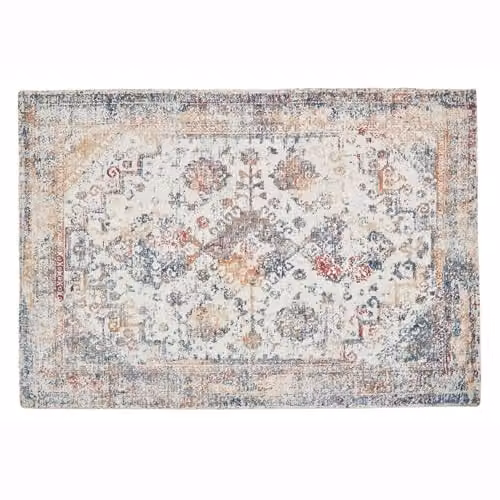 Phoenox Textiles Limited Origins Vogue Distressed Persian Oriental Rug in Navy and Rust, W: 160 cm, D: 230 cm – 1