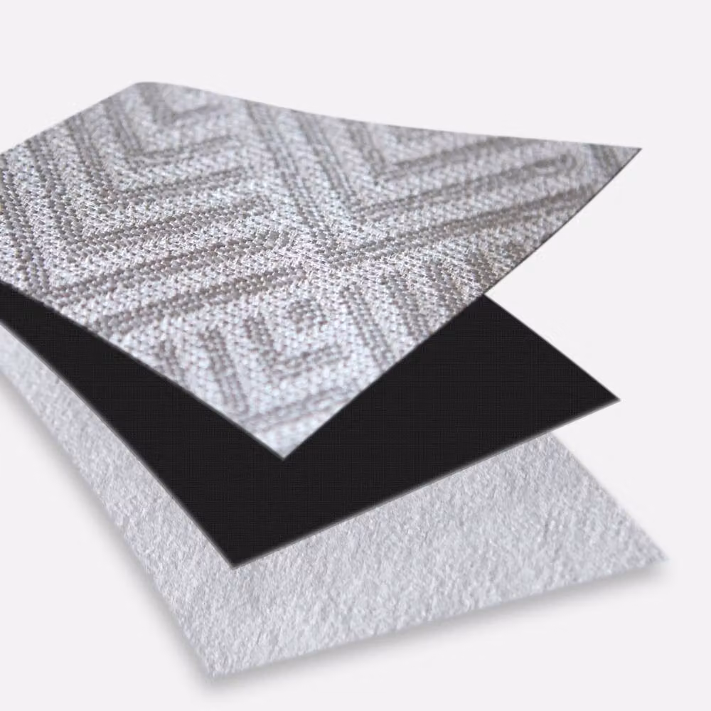 New Edge Blinds Amaranth Geometric Eyelet Curtains in Grey, Width: 168 cm, Drop: 229 cm – 4