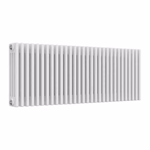 Bathroom Kingdom Reina Colona 4 Column Horizontal Traditional Steel Radiator, White, H: 50 cm, W: 137 cm – 1