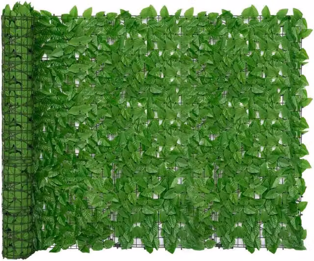 Berkfield Home Semi-Transparent Artificial Hedge Balcony Screen with Green Leaves, W: 600 cm, H: 150 cm – 1