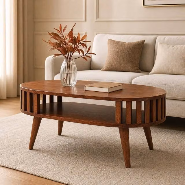 STILVORA Modern Brown Wooden Table – 1