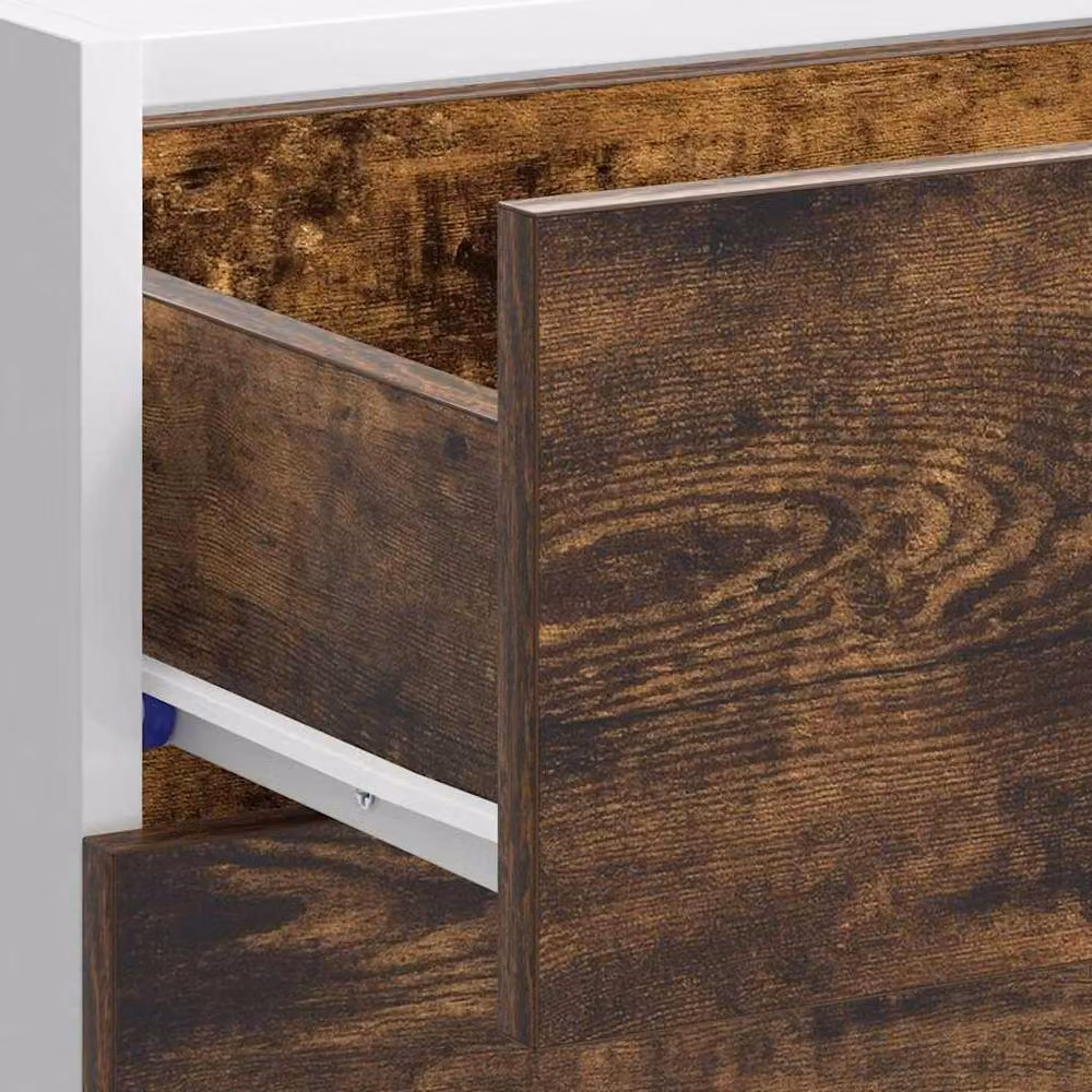 Berkfield Home Modern Smoked Oak Kitchen Base Unit, Brown, W/D/H: 40 x 46 x 81.5 cm – 4