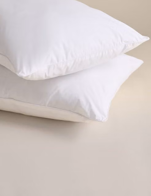 M&S 2 Pack Smart Wash and Dry Anti Allergy Firm Pillows in White