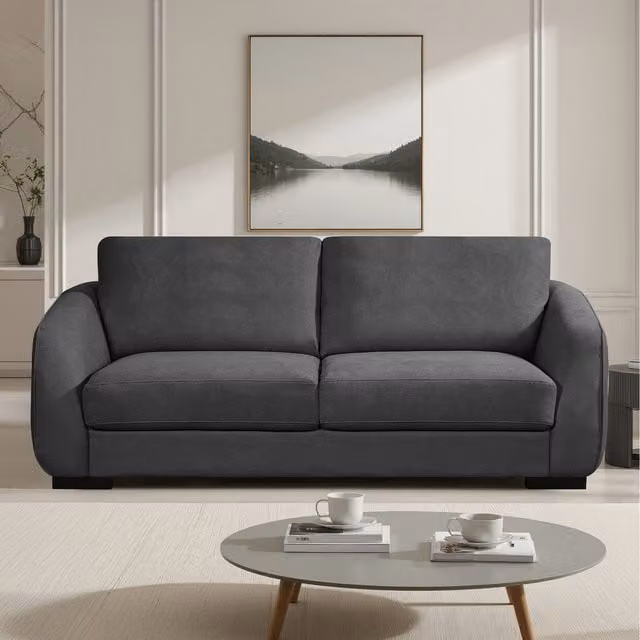 Artemis Home Fairview 3 Seat Soft Fabric Sofa in Grey