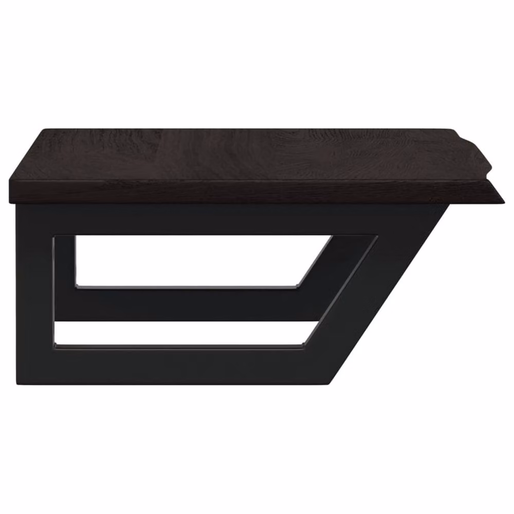 Berkfield Home Wall Mounted Basin Shelf in Brown Oak and Steel – 3