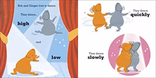 DK Guinea Pigs Go Dancing: Learn About Opposites Multicolour Paper Book – 3