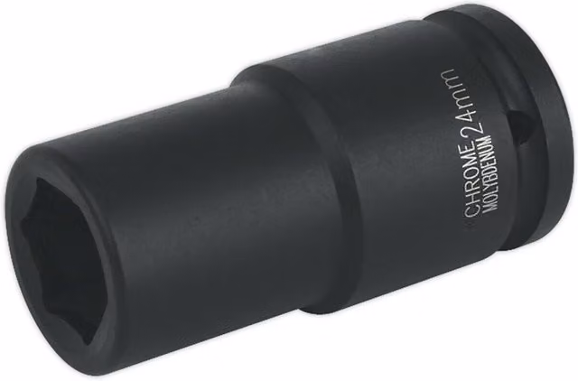 Loops 24mm Forged Deep Impact Socket with 3/4 Inch Square Drive in Black Chromoly Steel