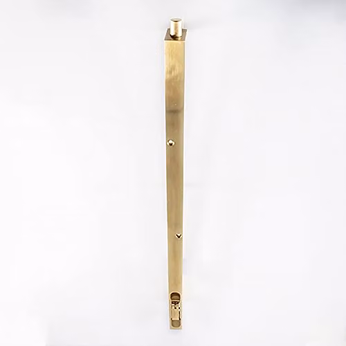 Loops Lever Action Flush Door Bolt with Flat Keep Plate in Polished Brass Gold