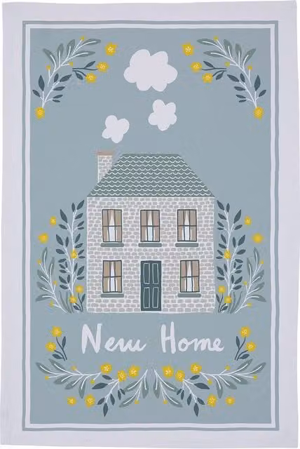 Ulster Weavers New Home Floral Print 100% Cotton Tea Towel in Multicolour