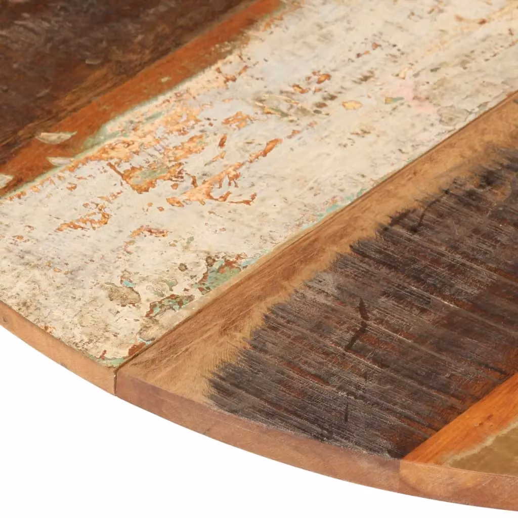 Berkfield Home Round Solid Reclaimed Wood Table Top, Brown, Diameter: 70 cm, Thickness: 15-16 mm – 3
