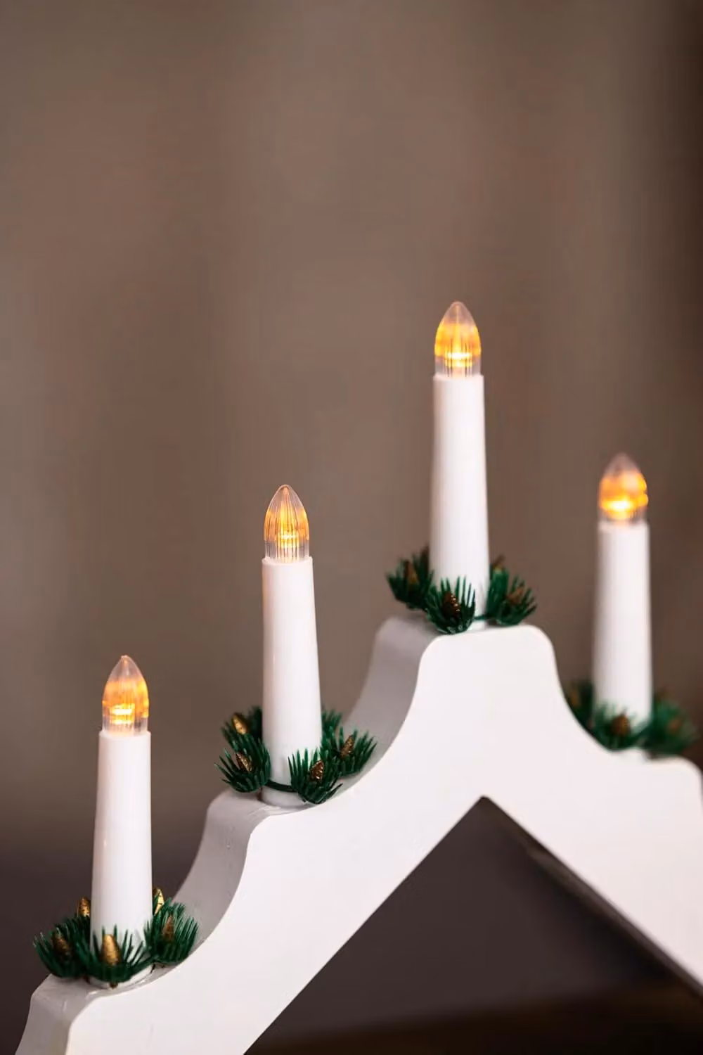 Marco Paul Traditional White LED Flameless Taper Candle Bridge for Christmas Tabletop Decor – 4
