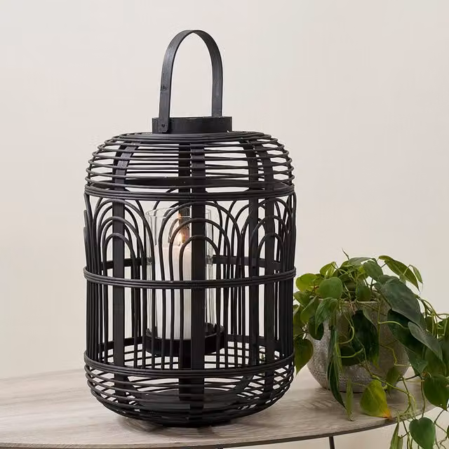 Pacific Lifestyle Black Decorative Lantern Tealight Candle Holder, Height: 58 cm