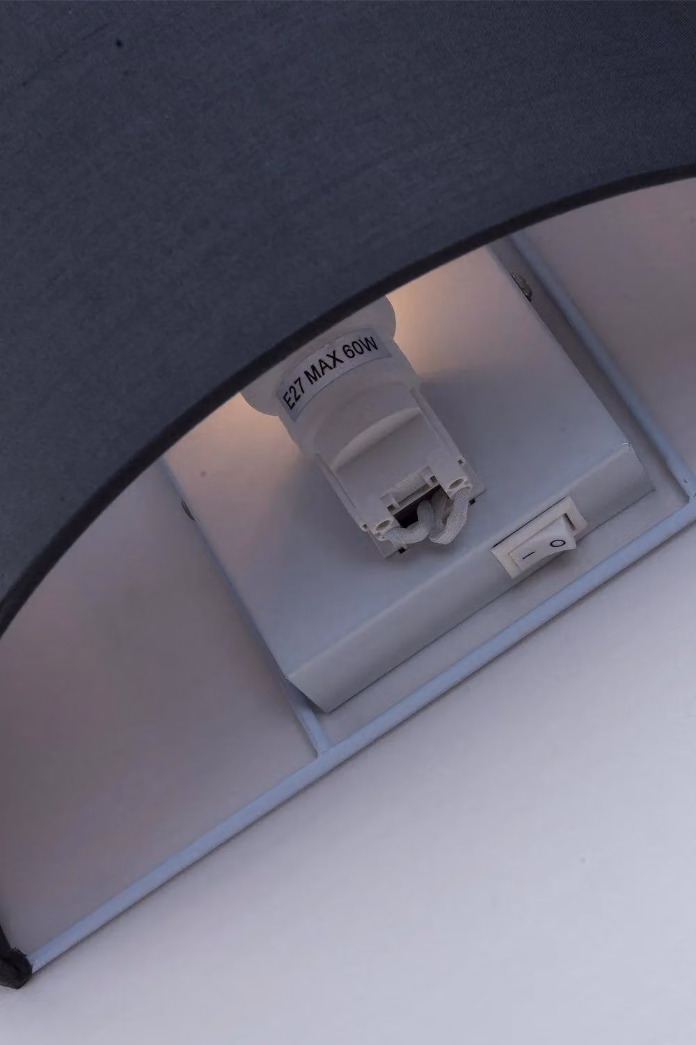 Harper Living Grey Fabric Semi-Circle Wall Wash Light with Switch and E27 Socket – 4