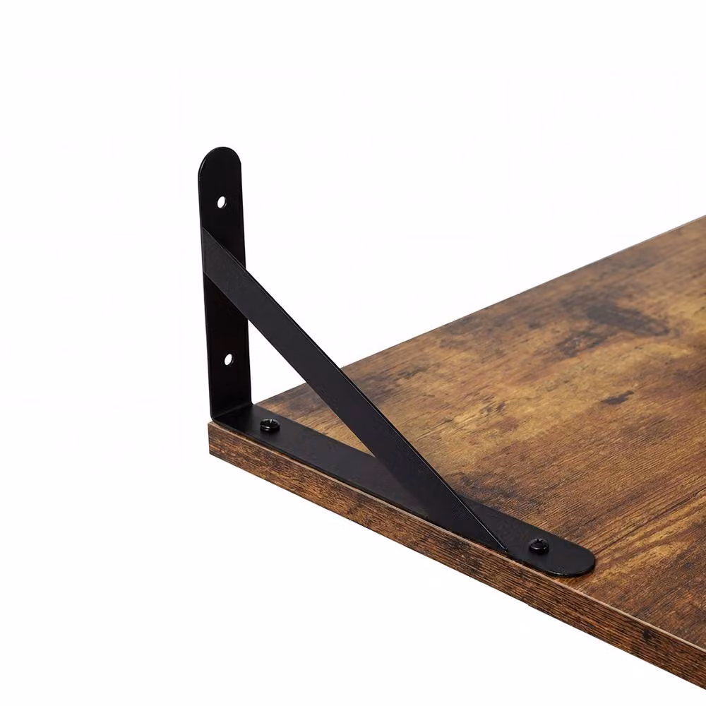 Levede Set of 2 Rustic Brown Wall Mounted Floating Shelves – 6