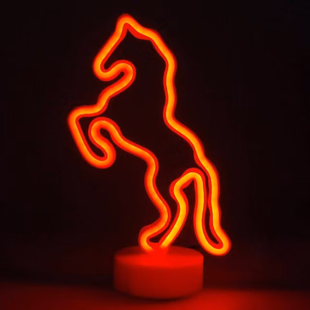 Simpa LED Novelty Neon Horse Light in Red