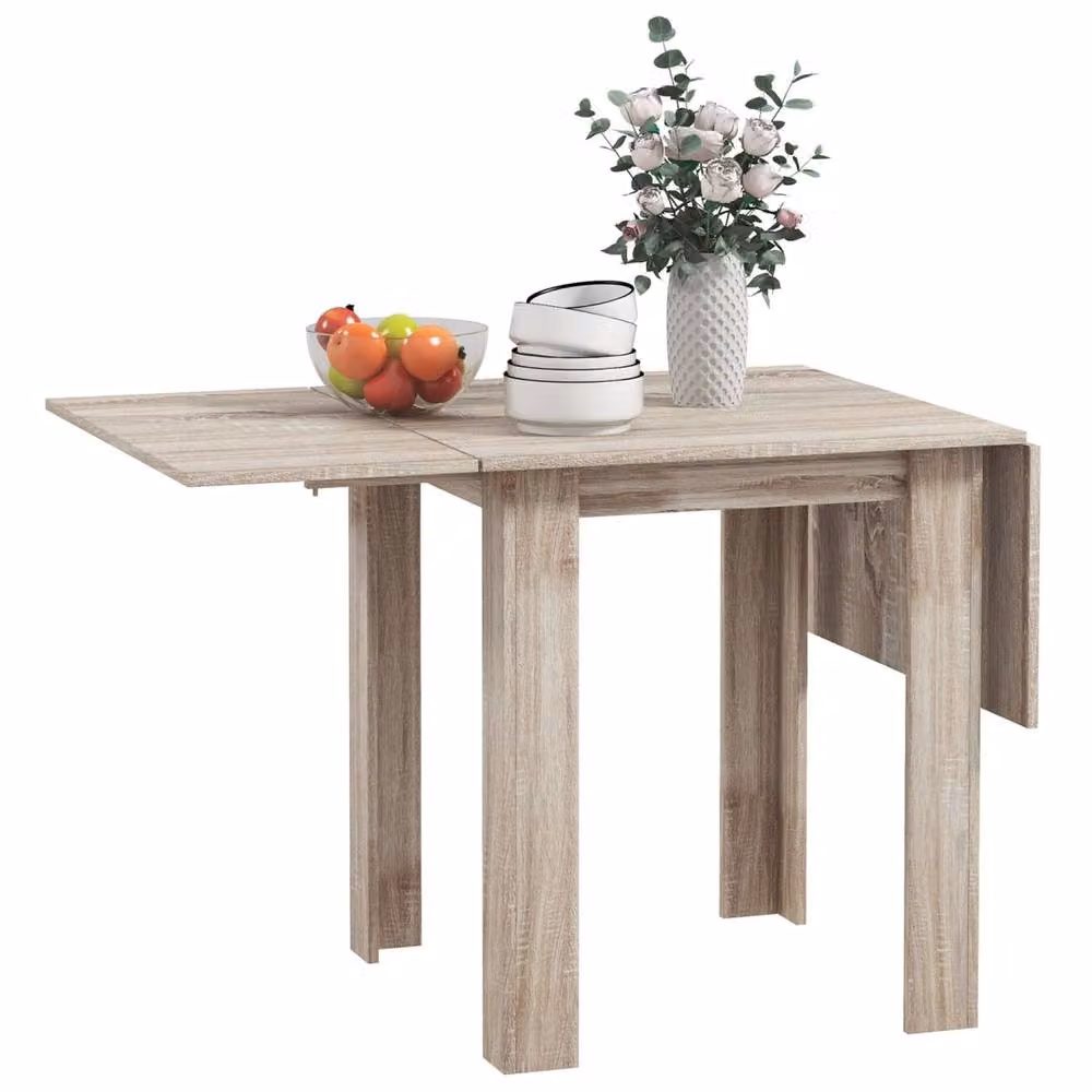 Wyld Haus Sozilu Oak Effect Drop Leaf Dining Table, Seats 4, W/D/H: 120 x 70 x 75 cm – 2