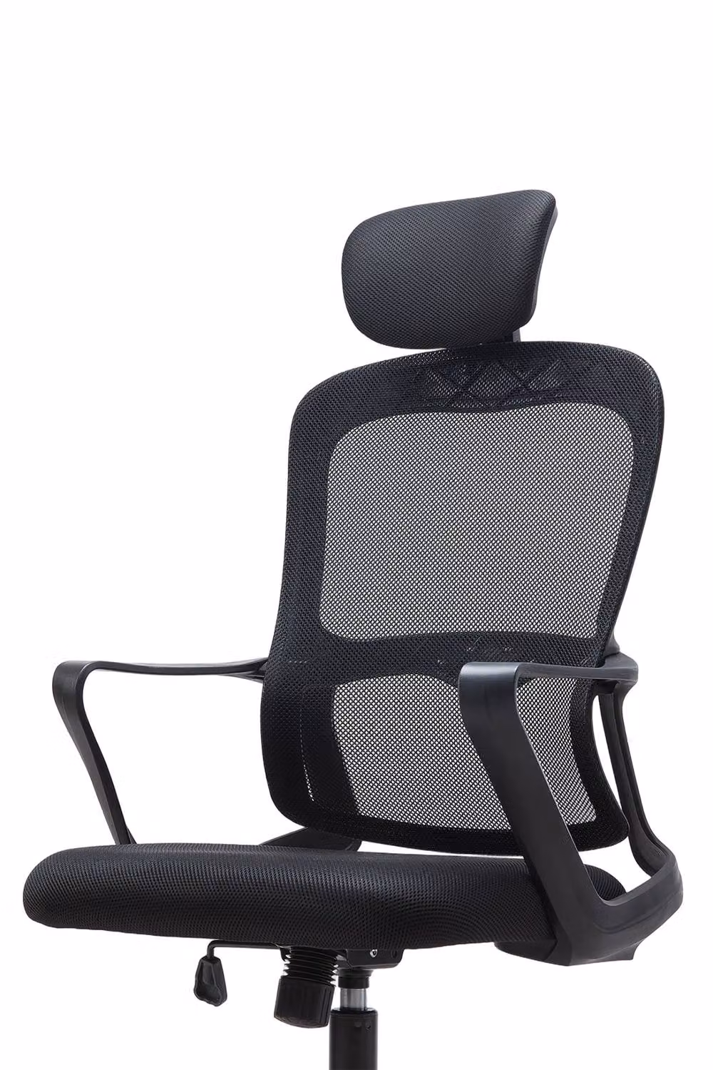 Garden Sanctuary Ergonomic Black Fabric Office Chair with Headrest and Armrests – 5