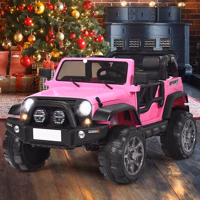 Costway Electric Kids Ride On Truck in Pink