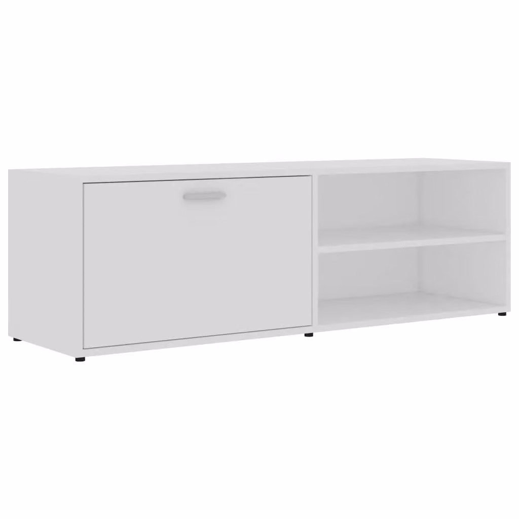 Berkfield Home Modern White TV Cabinet in Engineered Wood, W/D/H: 120 x 34 x 37 cm – 2