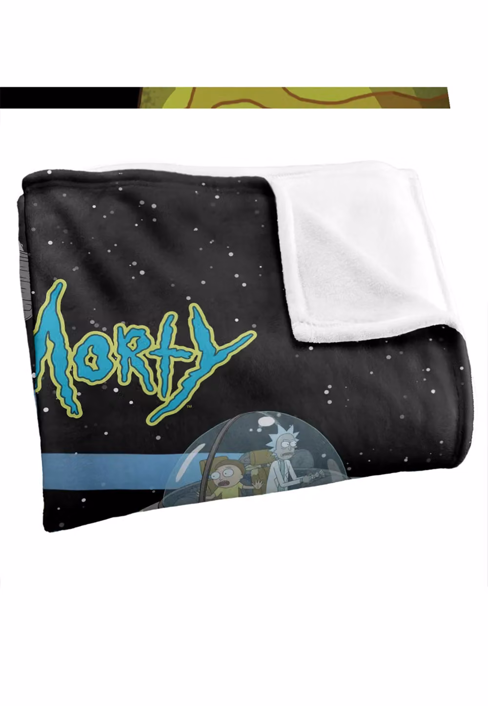 Rick & Morty In Space Silky Touch Super Soft Throw Blanket, White and Multicolour, W: 152 cm, D: 127 cm – 2
