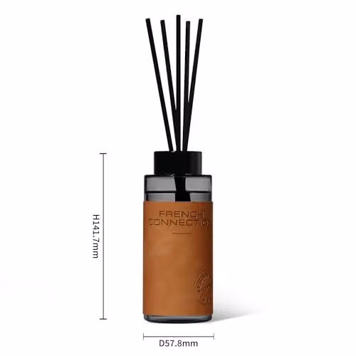French Connection Leather Range Sandalwood & Cedar Reed Diffuser, 180ml, Black – 2