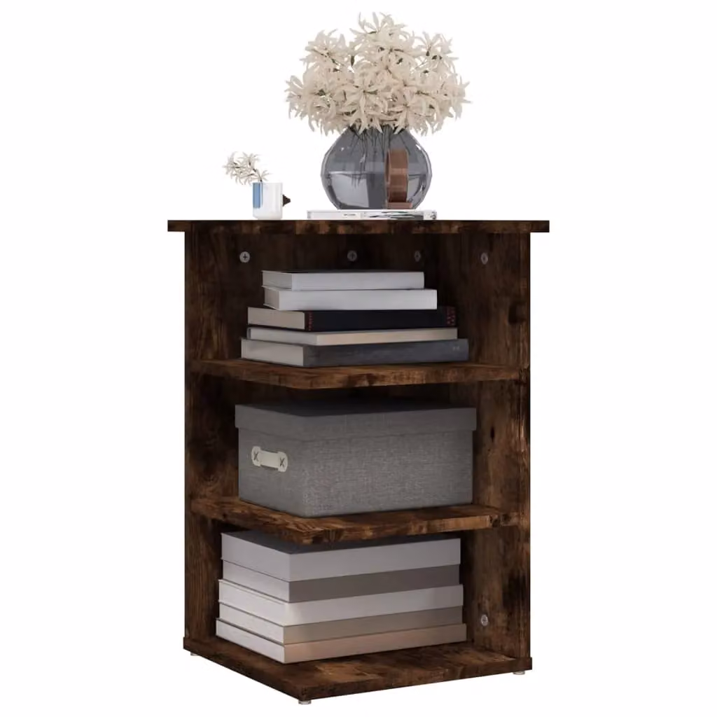 Berkfield Home Smoked Oak Side Cabinet in Brown, W/D/H: 35 x 35 x 55 cm – 4