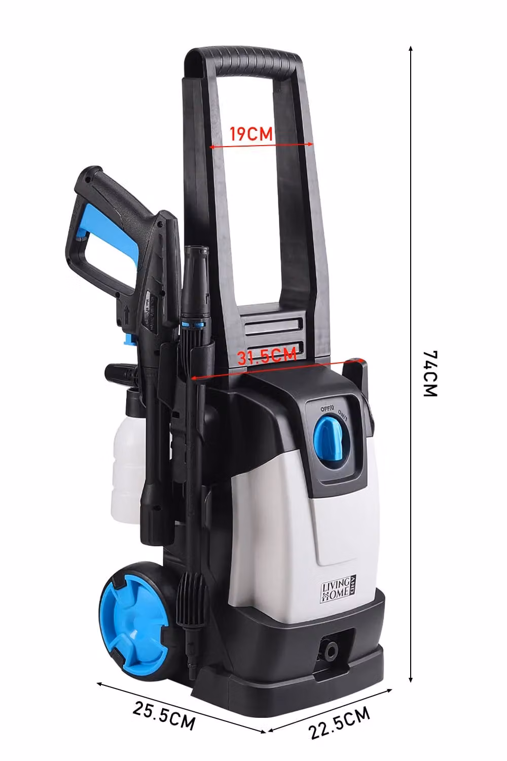 Living and Home 1600W Portable Electric High Pressure Washer, Multicolour – 2