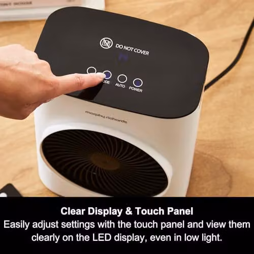 Morphy Richards HeatFlux 2kW Upright Fan Heater with Remote Control and Thermostat, White – 3