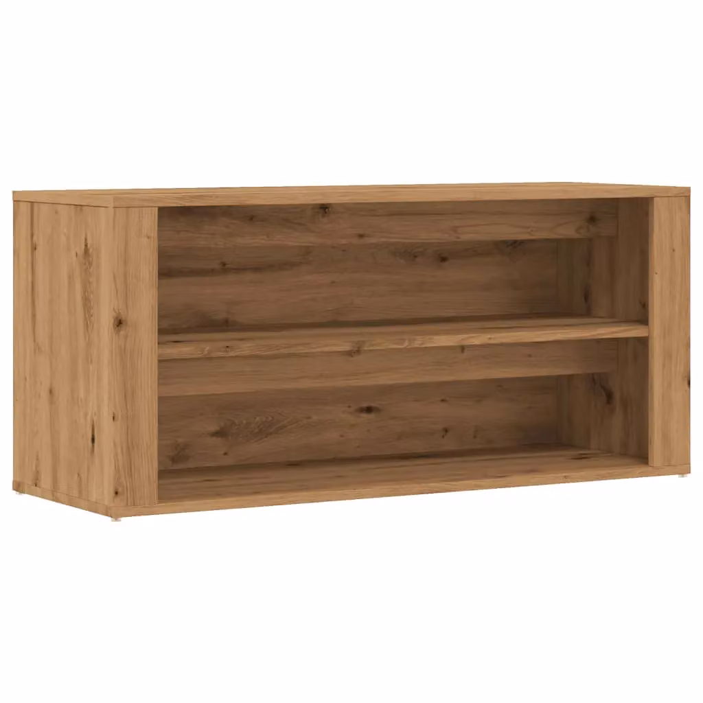 Berkfield Home Artisan Oak Shoe Bench in Brown, W/D/H: 100 x 35 x 45 cm – 2