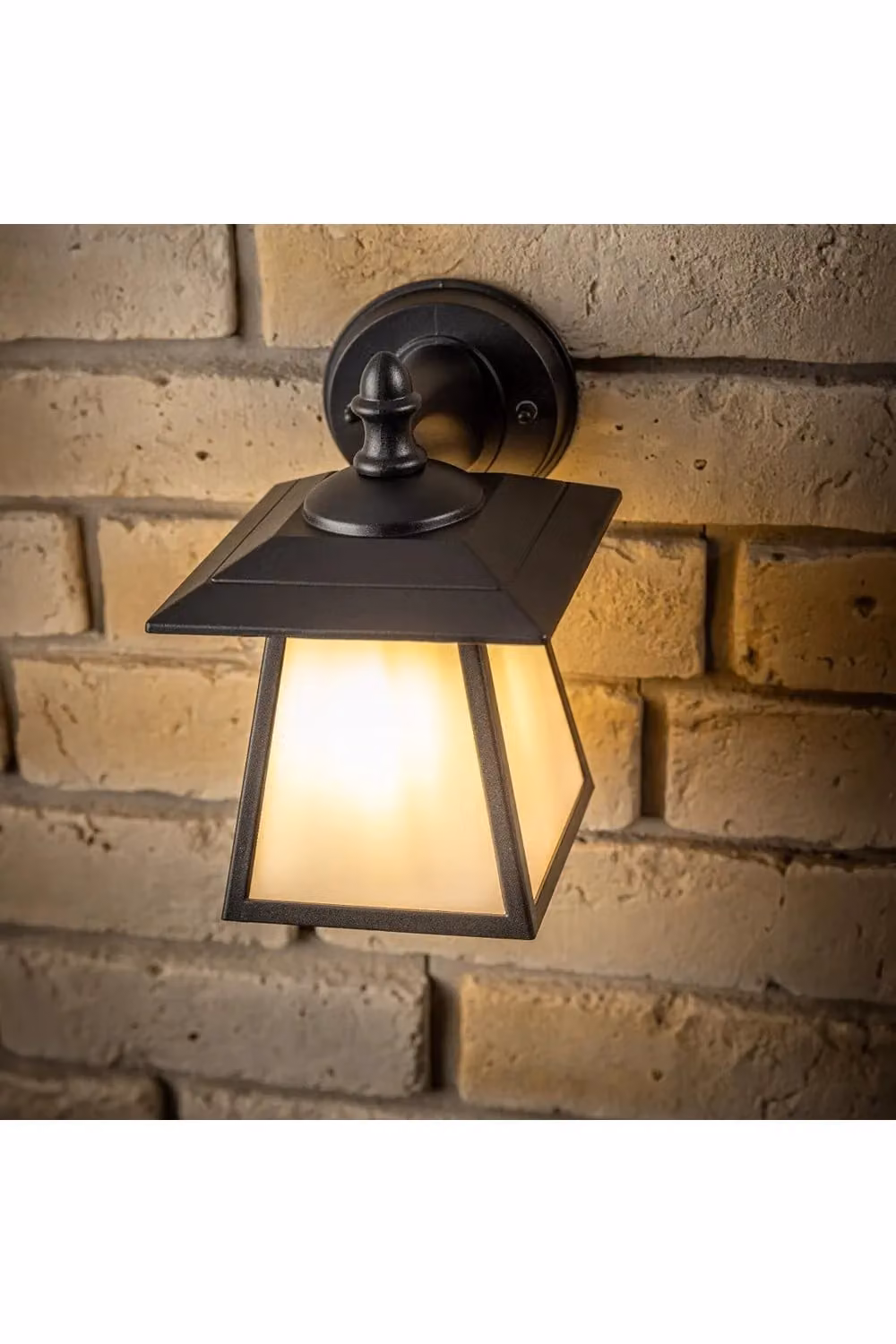 CGC Lighting Celine Black Outdoor Wall Light Vintage Aluminium Lantern with Opal Diffuser E27 IP44 – 5