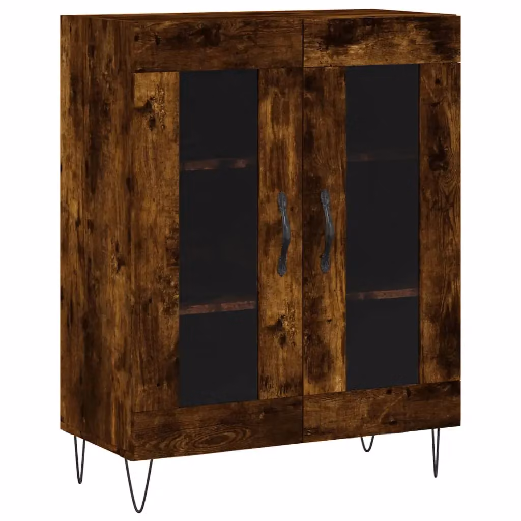 Berkfield Home Classic Sideboard in Smoked Oak, Brown, W/D/H: 69.5 x 34 x 90 cm – 2