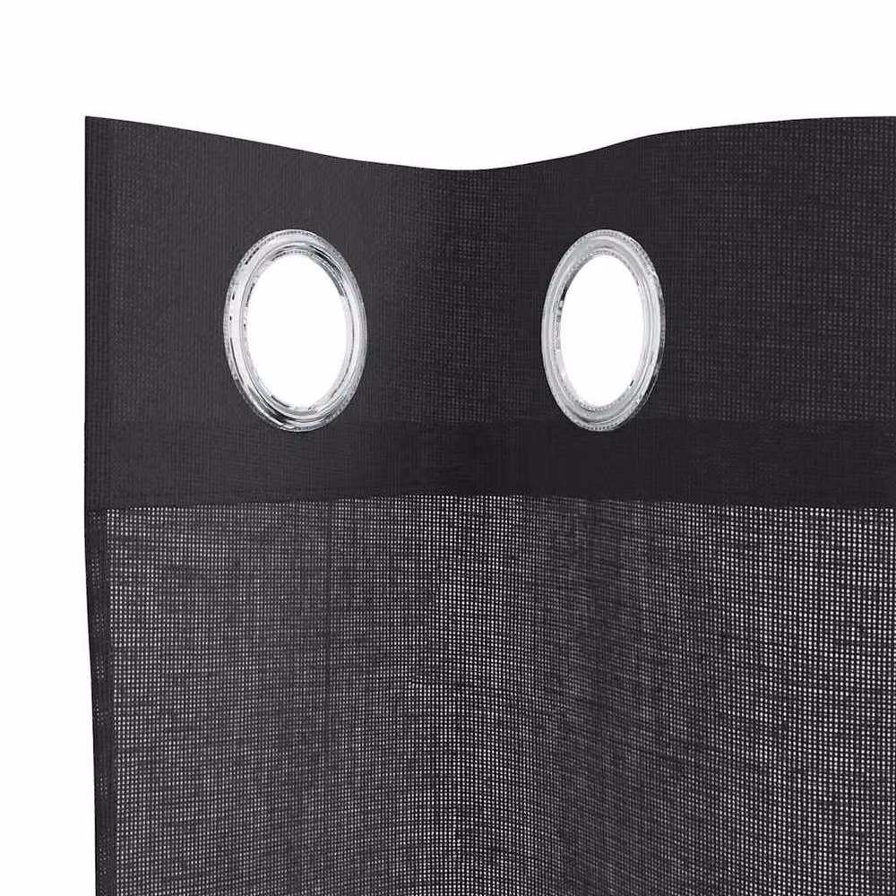 Berkfield Home Black Voile Eyelet Curtains, 2 Pack, W: 140 cm, H: 300 cm – 5