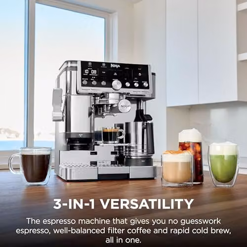 Ninja Luxe Café Pro Series ES701UK 3-in-1 Coffee Machine with Integrated Scale and Cold Brew Function, Silver – 2