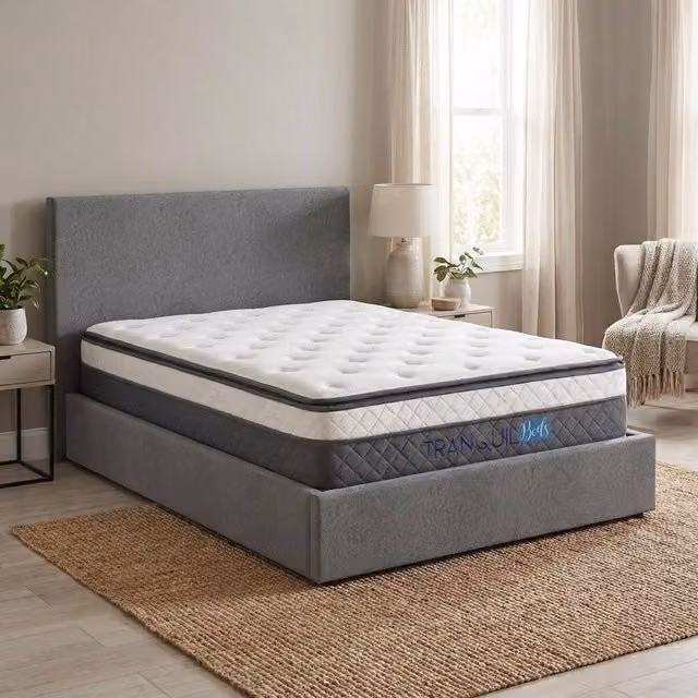 FWStyle Muse Thick Pillow Top Pocket Sprung Mattress in White, Size: Single, W/D/H: 90 x 190 x 35 cm