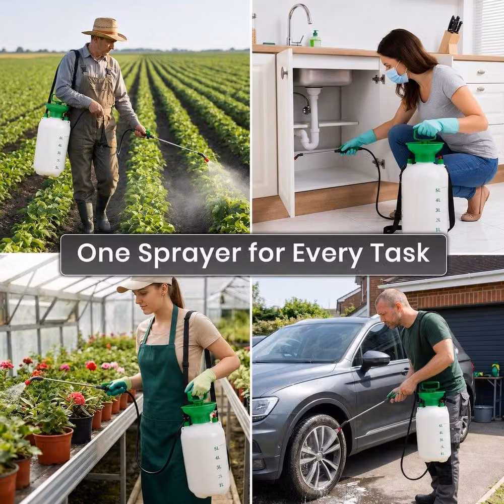 SPETLEK Manual Garden Pressure Sprayer Pump Action, 5 l, White – 4