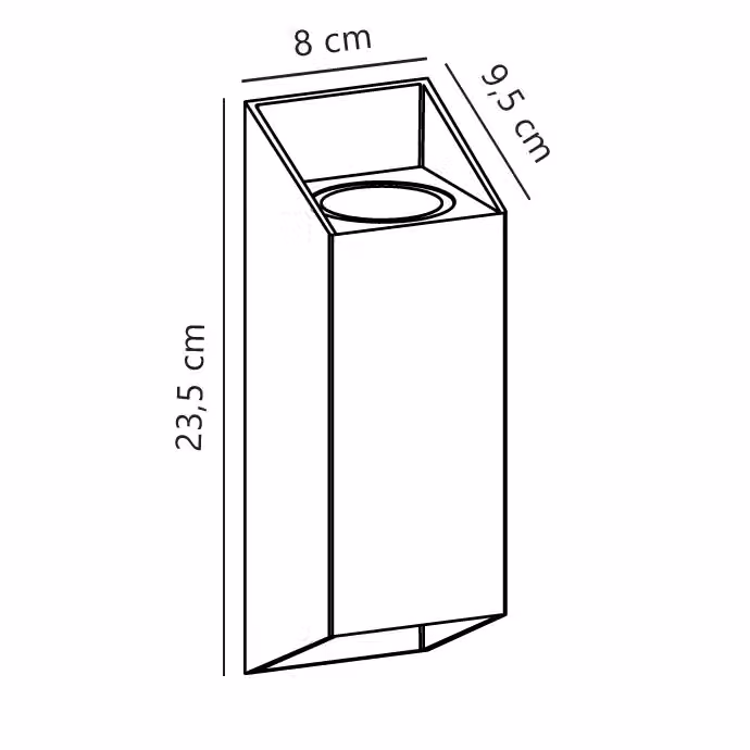 Nordlux Nico Modern Square Outdoor Wall Light in Black Metal with Up and Down Effect, GU10, IP54, H: 23.5 cm x W: 8.0 cm x D: 8.0 cm – 4